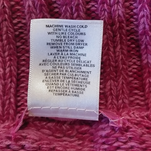 Roots Girl Double Zippered Purple Sweater Size 10 - Picture 10 of 10